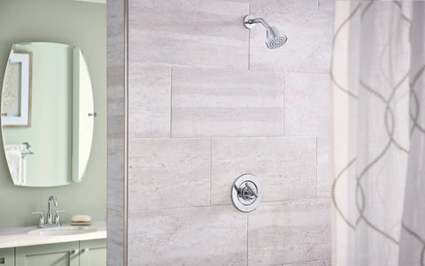 Gibson Chrome Valve Trim Handle Only for Posi-Temp Pressure-Balancing Showers, Modern Industrial Look With Tubular Style, Model T2901