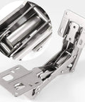 Heavy Duty 170 Degree Cabinet Hinges For Frameless Doors concealed hydraulic hinge with solid steel mechanism for smooth operation.