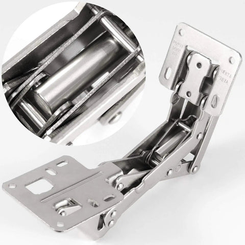 Heavy Duty 170 Degree Cabinet Hinges For Frameless Doors concealed hydraulic hinge with solid steel mechanism for smooth operation.