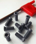 Heavy Duty 12-Piece M4.5 X 16mm Torx Insert Screws For Carbide Lathe Tool Blocks And Precision Machines Includes Free Driver with screws and driver tool.