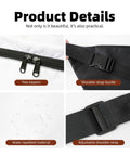 Close-up of Rowing Team Fanny Pack for Men and Women Ocean Landscape Waist Belt Bag Crossbody with zippers and straps
