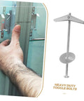 15 Set Carbon Steel Toggle Bolts And Wing Nuts Drywall Anchors Heavy Duty Wall Mount Kit in use on drywall