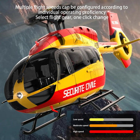 Beginner Friendly RC Helicopter With Optical Flow Positioning, Altitude Hold, 6CH, No Ailerons, Ready To Fly, 335mm Yellow Heli