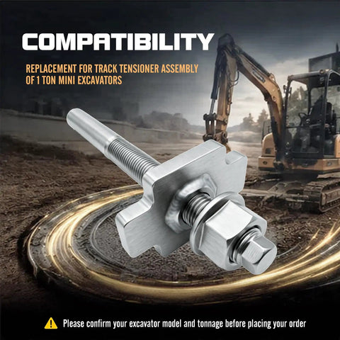 Durable Replacement Track Tensioner Assembly For 1 Ton Mini Excavator Fits One Track Easy Install DIY Friendly Heavy Duty Part For Small Digging Jobs Includes Hardware And Reliable Performance For Long Life, steel tensioner