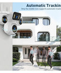 4-Lens Wireless IP Camera 20MP Quad-Split View Boasts Badass Clarity To Your Fortress With 12X Optical Zoom showing automatic tracking feature.