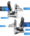 Dual-Spindle Doweling Jointer DJ710 Pro Grade 710W 120V 60Hz with labeled components for precise woodworking joints