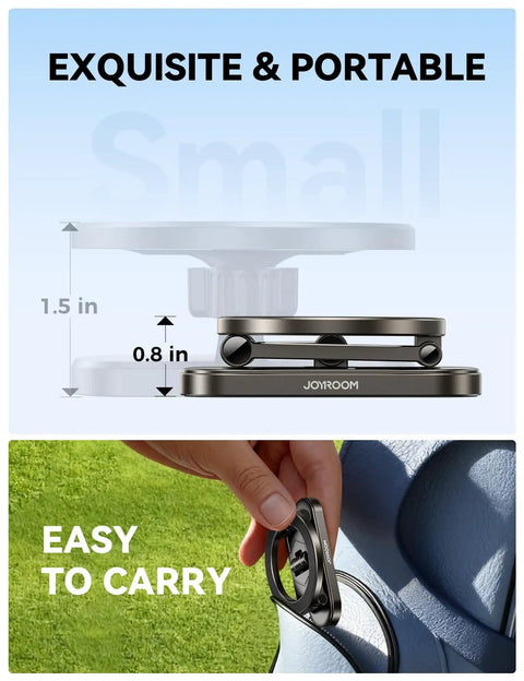 Upgraded Magnetic Golf Cart Phone Holder With Tri Fold All Alloy Arms And 360 Degree Rotating Base MagSafe Compatible