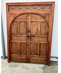 Hand Carved Barn Door With Classic Rustic Charm, Solid Wood Interior Door For Sliding Or Hinged Use, Built To Last, Custom Size Made To Order, Double Or Single Door Options, 71x34 Inches, No Glass Or Hardware Included.