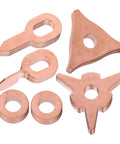 Rose gold dent puller rings from 50 piece iron dent removal tool set for auto body repair, precise and versatile for mechanics