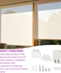 Universal Window Blinds Cord Tensioner Kit For Smooth Pulls And Tight Safety Grip Includes Durable Rubber Pad And Mounting Screws For Zero Hassle Wall Install Today near installed shades.