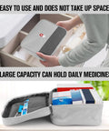 Travel Ready First Aid Bag Kit Empty Medical Supplies Organizer For Hiking Camping Backpacking And Cycling Trauma Kit On The Go With Large Capacity Water Resistant 600D Oxford Gray