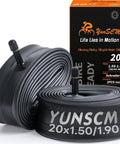 Two Pack Heavy Duty Bike Inner Tubes 20x1.50 1.75 1.90 Fits 38 406 Tires With AV32mm Schrader Valve box and tubes display