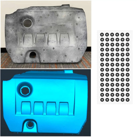 3D Scanning Marker Dots For Grab And Go Setup On Most 3D Scanners 3 Mm Size 840 Points on scanned part and dot sheet