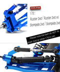 Heavy Duty Stainless Steel Drive Shaft CVD Axle Upgrade Kit for 1/10 Rustler and Stampede VXL 2WD RC Trucks in blue close-up