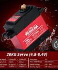 2-Pack 20KG High Torque RC Servo With Full Metal Gear Waterproof Housing in 270° Digital Servo