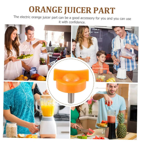Tightening Screw For Orange Juicer Replacement Parts For Electric Juicer Machine Sturdy Plastic Peeler Screw Essential Kitchen Accessory For Daily Use No Fuss Juicing And A Secure Fit shown in center with various kitchen usage scenarios.