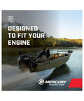 Boat on lake with Mercury engine showing Upper Water Pump Repair Kit For Mercury And Mariner Outboard Engines 4 Cylinder Through V6 65HP