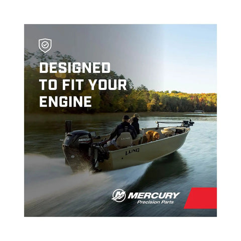 Boat on lake with Mercury engine showing Upper Water Pump Repair Kit For Mercury And Mariner Outboard Engines 4 Cylinder Through V6 65HP