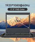 Slick One Rack Unit Kvm Console With 17.3 Inch Lcd Display And Integrated Us Keyboard manage sixteen servers showing 17.3" screen.