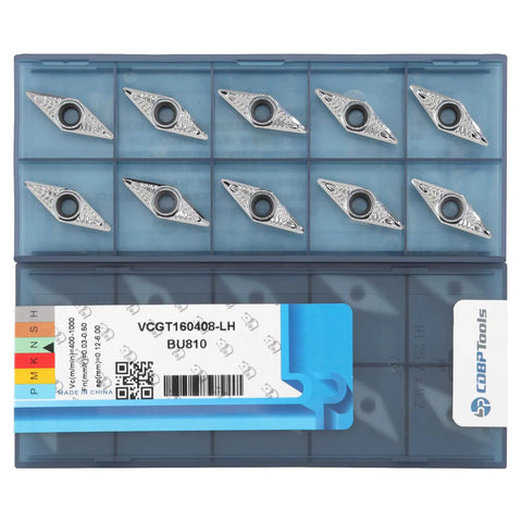 Packaging of Uncoated Carbide Lathe Inserts, 35 Degree Diamond Shape, One Thirty Second Inch Corner Radius, Seven Degree Clearance