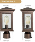 Outdoor Post Light Built To Last Weatherproof Lantern With Oil Rubbed Bronze Finish Tempered Seeded Glass Durable Aluminum Build