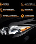 CERAKOTE Ceramic Headlight Restoration Kit by Amazon for automotive headlights; 10-wipe kit, no power tools.