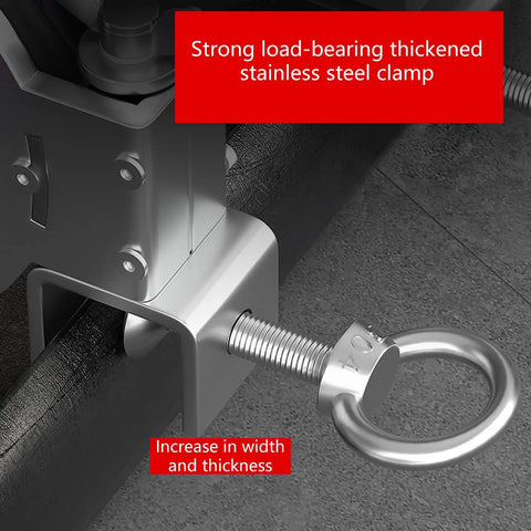 65mm Opening Industrial Bridge Cable Guide Pulley With Smooth Roller And 330 Degree Adjustable Clamp For Wiring Construction And Electrical Installations Worksite Ready Pro Grade Heavy Duty Corrosion Resistant Cable Pulley System stainless steel clamp close-up