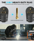 1 Pack NEMA 6-50R 50A 250V Female Welder Receptacle with interchangeable blade for welding machines, ETL Listed, black