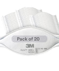 Super Comfy N95 Particulate Respirator Pack Of 20 With 3 Panel Flat Fold Design displayed in a pack of 20 showing front view