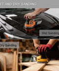 100 Pcs 5 Inch Sanding Discs Hook And Loop With 8 Holes Wet Dry Sandpaper Assortment on car and wood surfaces