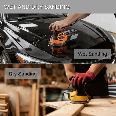 100 Pcs 5 Inch Sanding Discs Hook And Loop With 8 Holes Wet Dry Sandpaper Assortment on car and wood surfaces