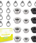 24 Piece Go To Bike Axle Nuts And Washers Kit M8 M9.5 M10 for Mountain and Road Bikes, steel nuts, and washers displayed