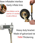 4 Pack Heavy Duty Rubber Caster Wheels Featuring Antislip Tires That Deliver Knockout Traction And Zero Vibration Noise Built Tough For Garage Cart And Industrial Rack Upgrades Ready To Handle Any Heavy Load Job, showcasing inflatable tire inflating mechanism.