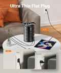 Beefy 21 in 1 Heavy Duty Power Strip Tower With 16 Outlets And 5 USB Ports USB A And USB C 6 Foot Extension Cord shown on desk