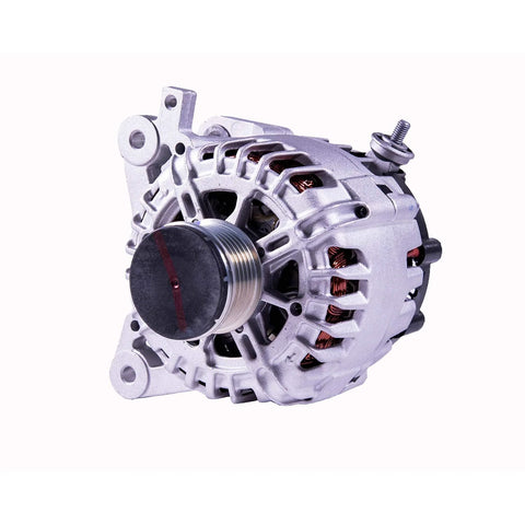 Beefed-Up Premium Alternator Replacement For Nissan Rogue 2014-2019, side view, 100% new components, OEM-grade quality