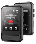 Close-up of Bluetooth 5.3 Portable Music Player With Built In Speaker And Micro SD Slot Up To 512GB showing front and back view