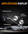9/16 Inch 26 Spline To 3/4 Inch Double D Chrome Steering Universal Joint Shaft, 83mm Length, 4000 RPM Rating, 35 Degree Working Angle, Heavy Duty Universal Joint For Grinding Machines, Automotive Parts, Levelers, And Automated Parking Lifts in steering column application