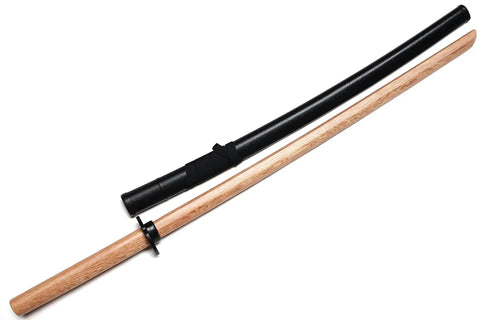 Plastic Bokken Saya For Safe Sword Draw And Sheath Training With Sageo And Kurigata To Obi Belt Black Durable Plastic