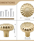 10 Pack Gold Cabinet Knobs Set Made From Solid Zinc Alloy Brushed Brass Hardware Pulls For Kitchen Cabinets And Dresser Drawers