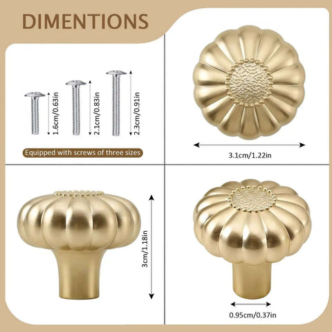 10 Pack Gold Cabinet Knobs Set Made From Solid Zinc Alloy Brushed Brass Hardware Pulls For Kitchen Cabinets And Dresser Drawers