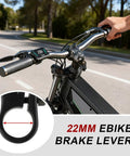 22Mm Ebike Brake Lever for Left and Right on handlebar with two-wire waterproof connector, 12cm cable on Q20 I9 bike