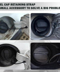 Gas Cap Tether With Eyelets For Audi A1 A3 And VW Beetle installed on fuel tank retaining cap OEM 180201556 1J0201550