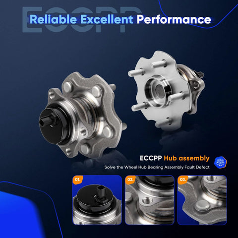 Drop In Ready Rear Wheel Hub Bearing And Assembly With ABS For Scion tC 2011 To 2016 And Lexus HS250h 2010 To 2012 And Toyota RAV4 2006 To 2016 FWD Only Premium Wheel Hub Assembly