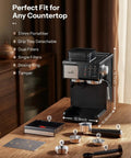 Hassle Free Home Barista Espresso Machine Featuring Customizable Grind Options And Intuitive Touchscreen Controls For Smooth Daily Pulls And Velvety Frothed Drinks, showcasing accessories on a countertop.