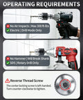 Half Inch Keyed Drill Chuck Adapter Kit for Impact Wrench and SDS Plus with operating instructions