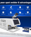 60W Pulse Laser Jewelry Spot Welder With Snazzy Touchscreen Display and Sharp Zoom Lens showcasing advanced features.