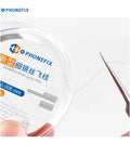 Hand holding non insulated 0.008mm 120m superfine silver jump wire for soldering tiny PCBs copper conductor wire for iPhone PCB BGA repair