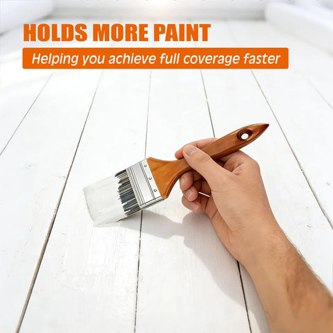 10 Pack Professional Paint Brush Set With Flat And Angled Brushes In Sizes 4 Inch, 3 Inch, 2.5 Inch, 2 Inch, 1.5 Inch And 1 Inch For Walls, Trim And Cabinets, All In One Bulk House Painting Tool Kit For Indoor And Outdoor Projects