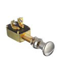 Built Tough Heavy Duty 2 Position Push Pull On Off Switch For Marine Lights Bilge Pumps Blowers And Baitwell Pumps, chrome knob