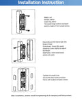 Installation instructions for Upgraded Invisible Door Hinges 2 Pack Black 6 Inch Concealed Hidden Hinges.